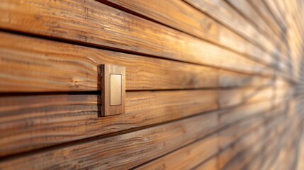 Closeup of wooden wall with space for light switch installation