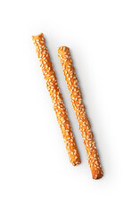 seeded bread sticks with shadow isolated on transparent background