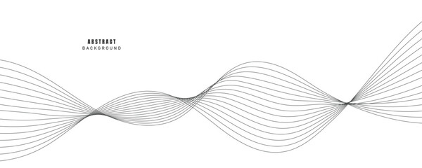Vector abstract background with dynamic grey waves.
