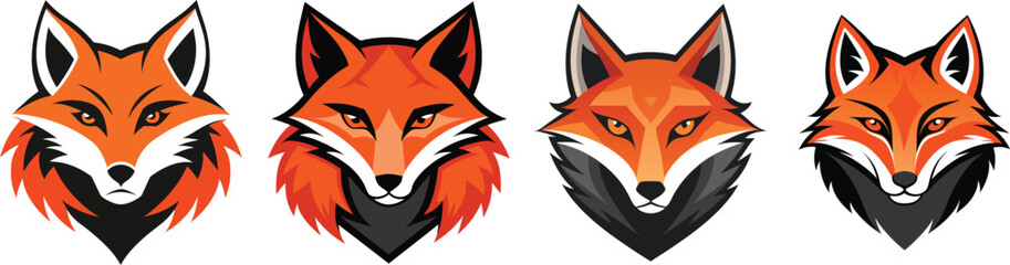 Fox head  vector illustration