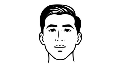 portrait of a person, very simple portrait picture of a person in vector