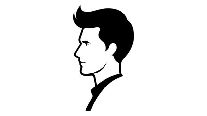 silhouette of a person in vector, very simple black illustration of a person from side in vector