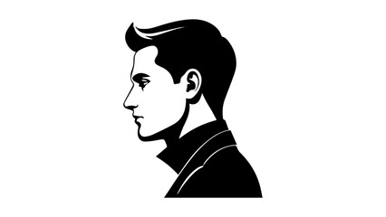 silhouette of a person in stylish jacket, vector illustration of a stylish person