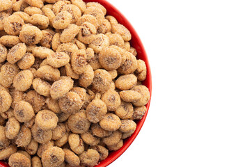 Sweet Cinnamon Roll Flavored Breakfast Cereal Isolated on White Background