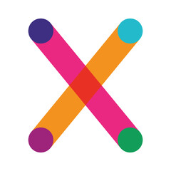 Beautiful color full letter X