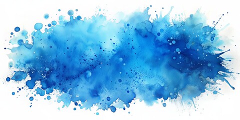 Obraz premium Abstract Blue Watercolor Splash, watercolor , painting, background , texture