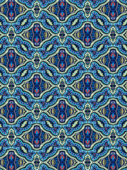 Peacock Green blue Flower mandala ornament banner Textured background. Ornate illustration.