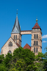 Fototapeta premium Church of St. Dionysius (Stadtkirche St. Dionys) Esslingen am Neckar Baden-Wuerttemberg (Baden-Württemberg) Germany