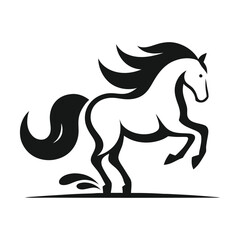 Horse head logo silhouette vector illustration.