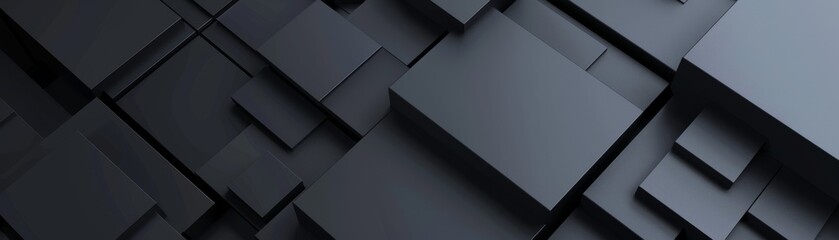 Abstract Geometric Black Square Pattern, abstract, geometry, pattern, black