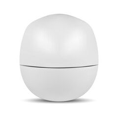 Round lip balm container mockup. Moisturizing lipstick