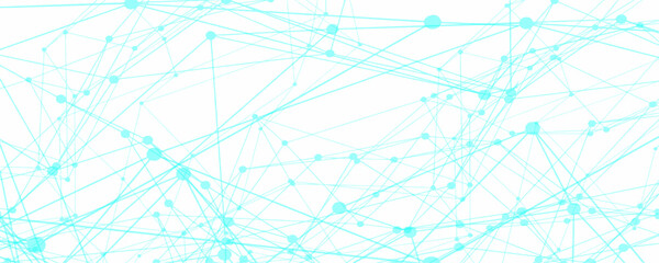 Fototapeta premium technology background. Abstract technology connection network of particles and lines. Global network Futuristic grid artificial intelligence connections. Plexus of lines and dots and connected art.