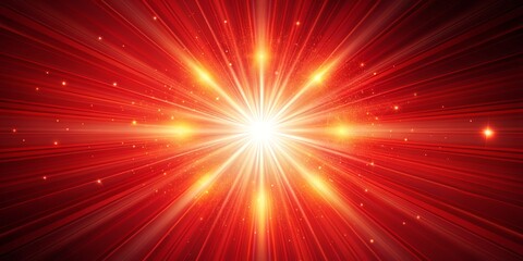 Naklejka premium Red and Gold Light Burst, Abstract, Bright, Glowing, Radial , red, gold