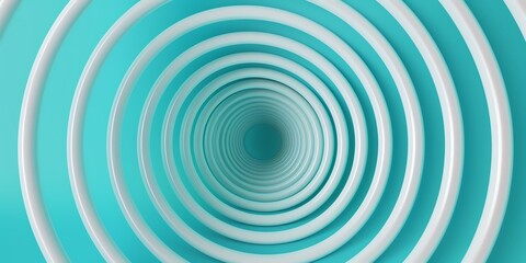 Abstract blue and white concentric circles creating a tunnel effect.