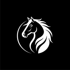 Minimalist, modern vector Horse logo
