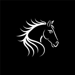 Minimalist, modern vector Horse logo
