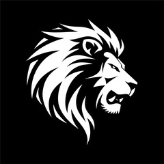 Minimalist, modern vector lion logo