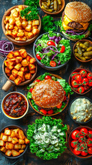 Fototapeta premium A Bountiful Feast of Fresh Ingredients Awaits at the Chef's Table