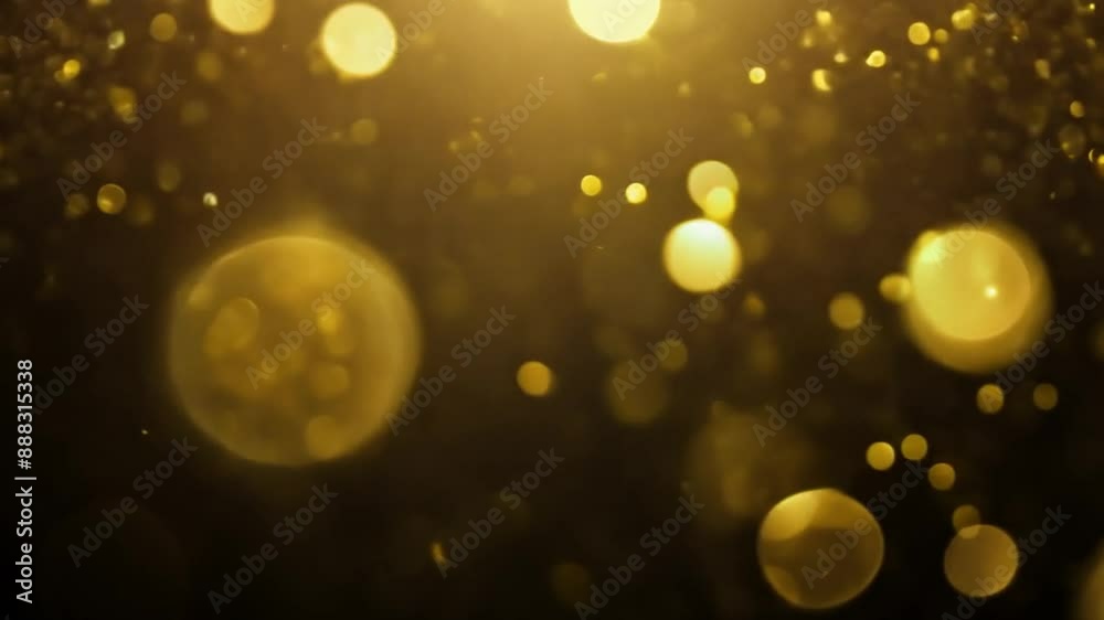 Poster abstract background with out-of-focus golden lights.
