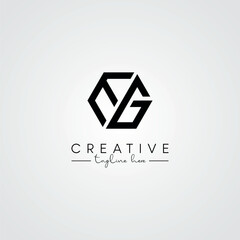 Fototapeta premium Modern Unique Artistic EG GE Letter Logo. Initial Based Letter Icon Logo.