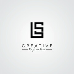 Modern Unique Artistic LS SL Letter Logo. Initial Based Letter Icon Logo.