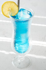 Blue lagoon cocktail