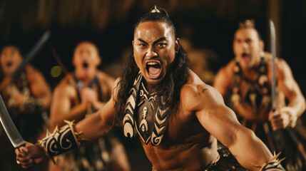Fictional Interpretation of  Maori Haka dance performance