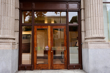 formal entrance to the vintage luxury office downtown