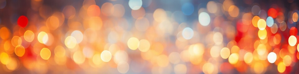 Fototapeta premium Sparkling bokeh lights, Christmas banner