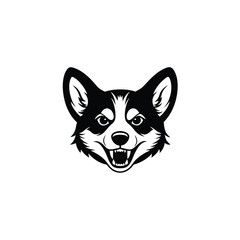 illustration of a dog dog, animal, pet, husky, white, canine, mammal, portrait, cute, isolated, breed, domestic, puppy, purebred, sitting, black, happy, white background, fur, siberian, studio, pets, 