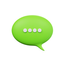 Various 3D icons of message bubbles