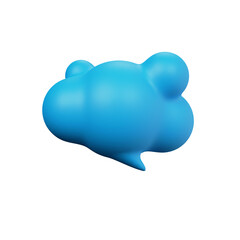 Various 3D icons of message bubbles