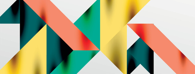 Tech minimal overlapping triangle shapes elements geometric graphic pattern