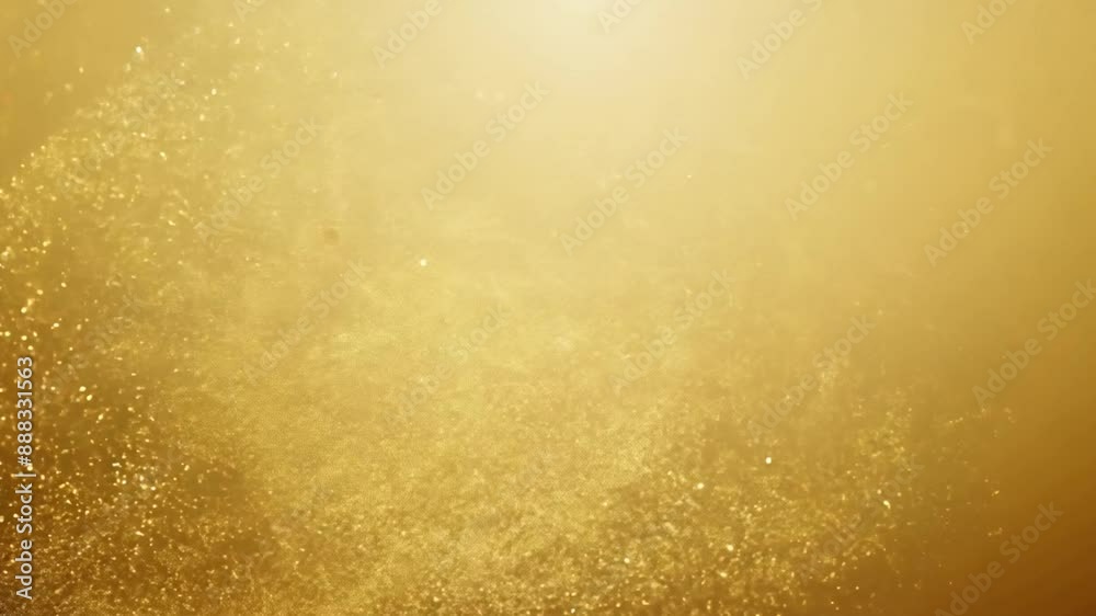 Aufkleber The bottom of a pool is illuminated by sunlight, creating a hazy golden effect.