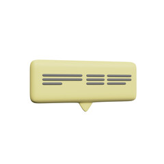 Various 3D icons of message bubbles