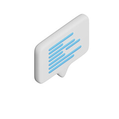 Various 3D icons of message bubbles