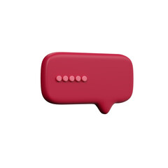 Various 3D icons of message bubbles