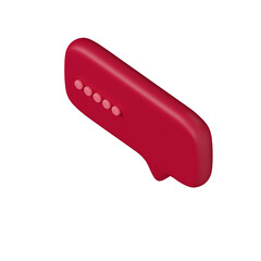 Various 3D icons of message bubbles