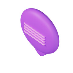 Various 3D icons of message bubbles