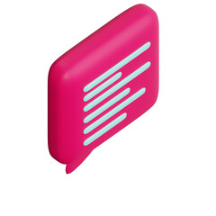 Various 3D cartoon icons of messages