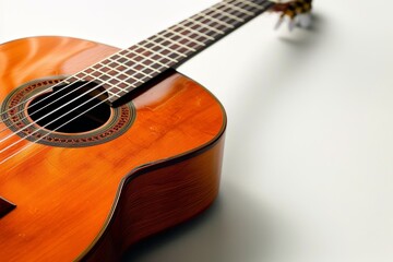 Obraz premium guitar alone on white background