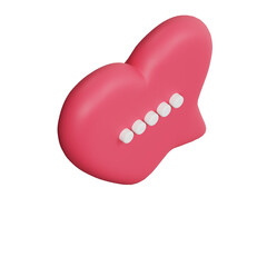 Various 3D cartoon icons of messages