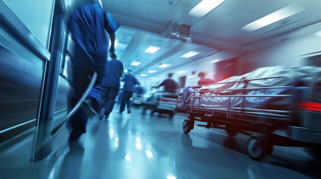 Emergency Room, Action scene of Healthcare professional in hurry