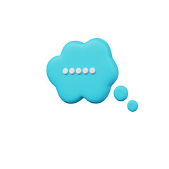 Various 3D cartoon icons of messages