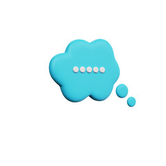 Various 3D cartoon icons of messages