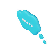 Various 3D cartoon icons of messages