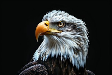 Obraz premium American Eagle Bird with God Ray Light Shining Generative Illustration