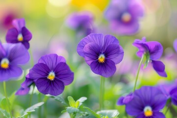Fototapeta premium Heartsease in garden close up