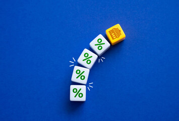 High taxes and markups overwhelm a business and make it bankrupt. Large debts and loan arrears....