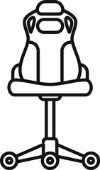 Ergonomic gaming chair with a high backrest and five wheels for stability and mobility